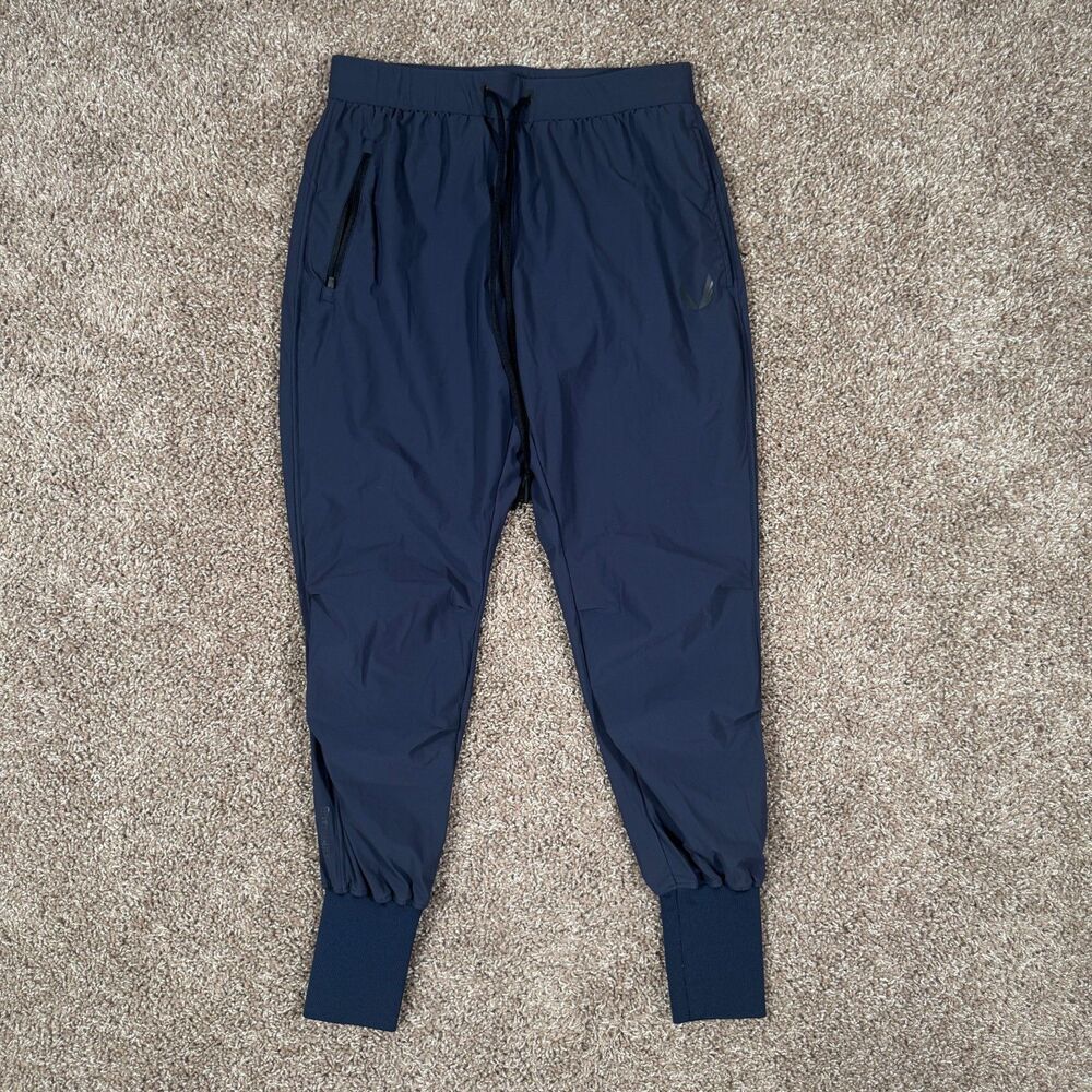 ASRV Jogger Pants Mens Medium Blue Athletic Tetra Lite High Rib DSG-0826 Run Gym